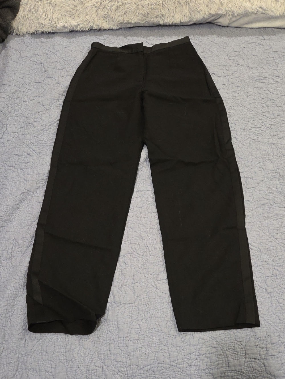 Nicole Miller Tuxedo Style High Waist Black Straight-Leg Pants Size 8!
